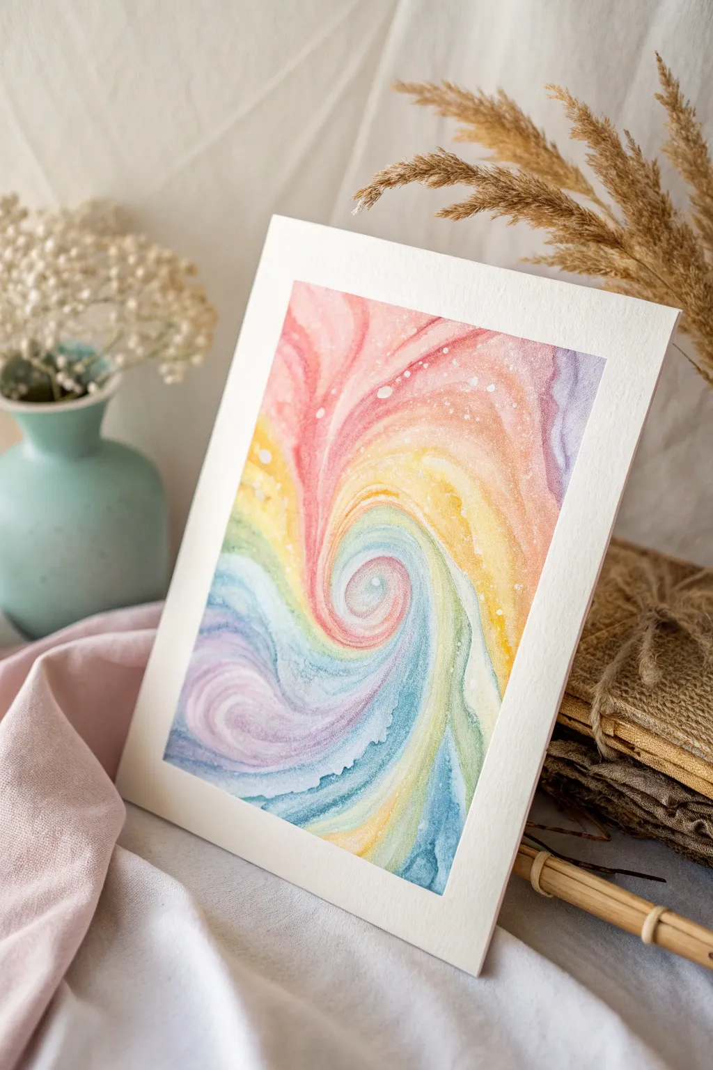 Dive into a world of whimsy with abstract colorful swirls—where creativity meets simplicity.
