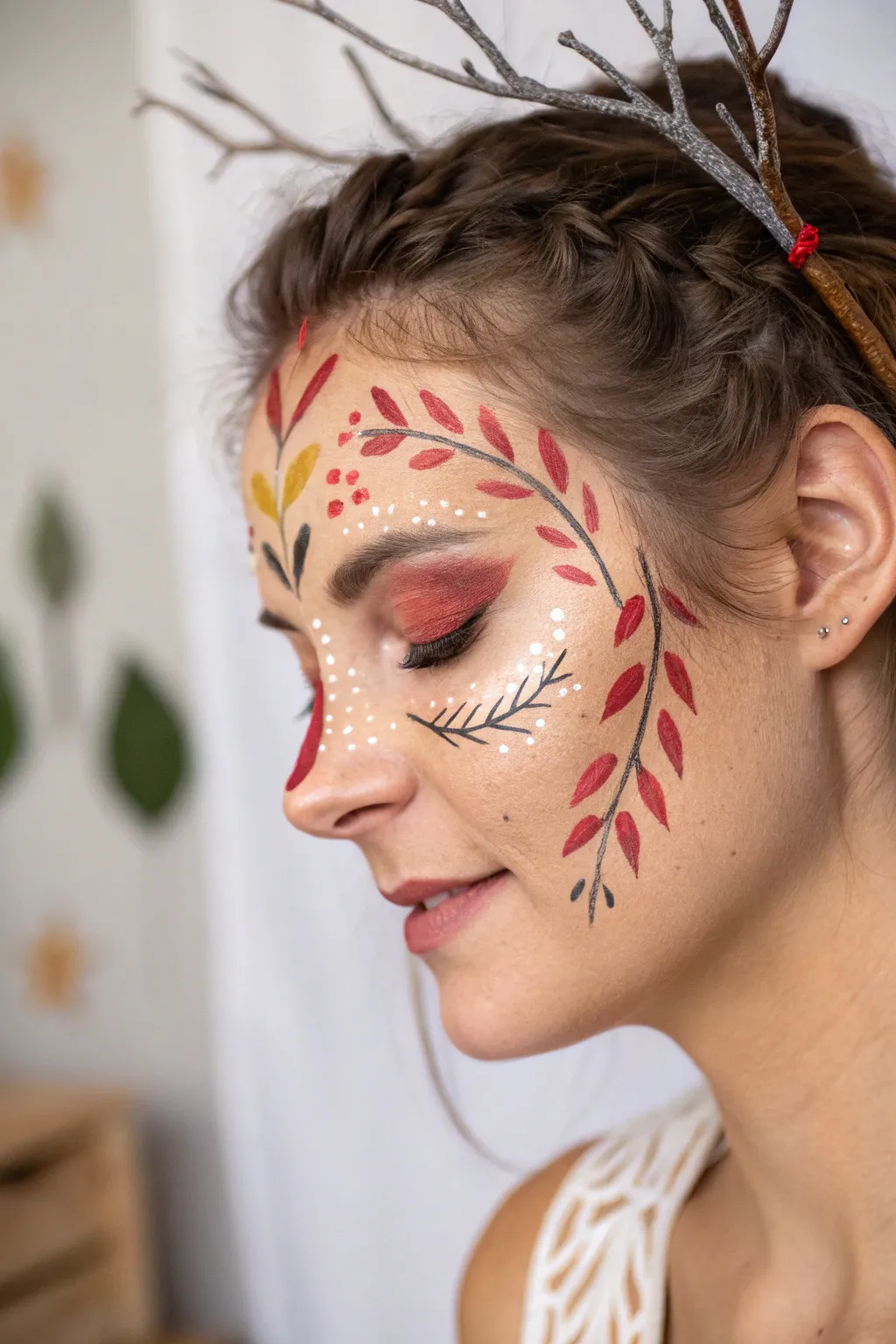 Embrace the wilderness with artistic elegance - Nature's Touch in face paint.