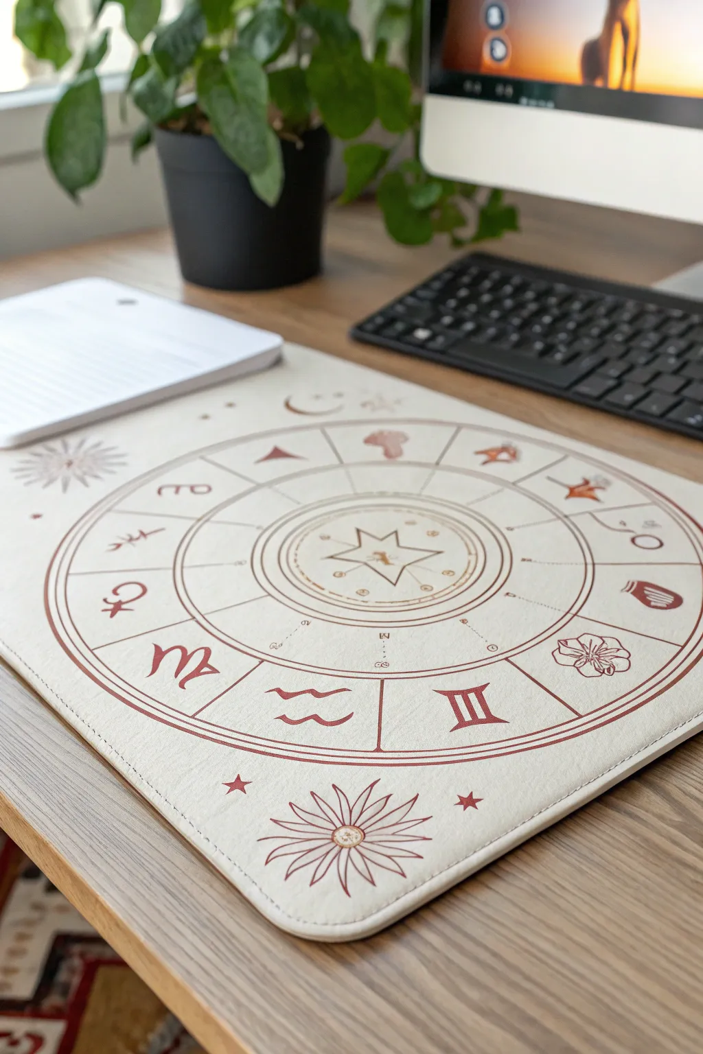 Elevate your workspace with a zodiac-inspired desk pad, blending mysticism with minimalist elegance.