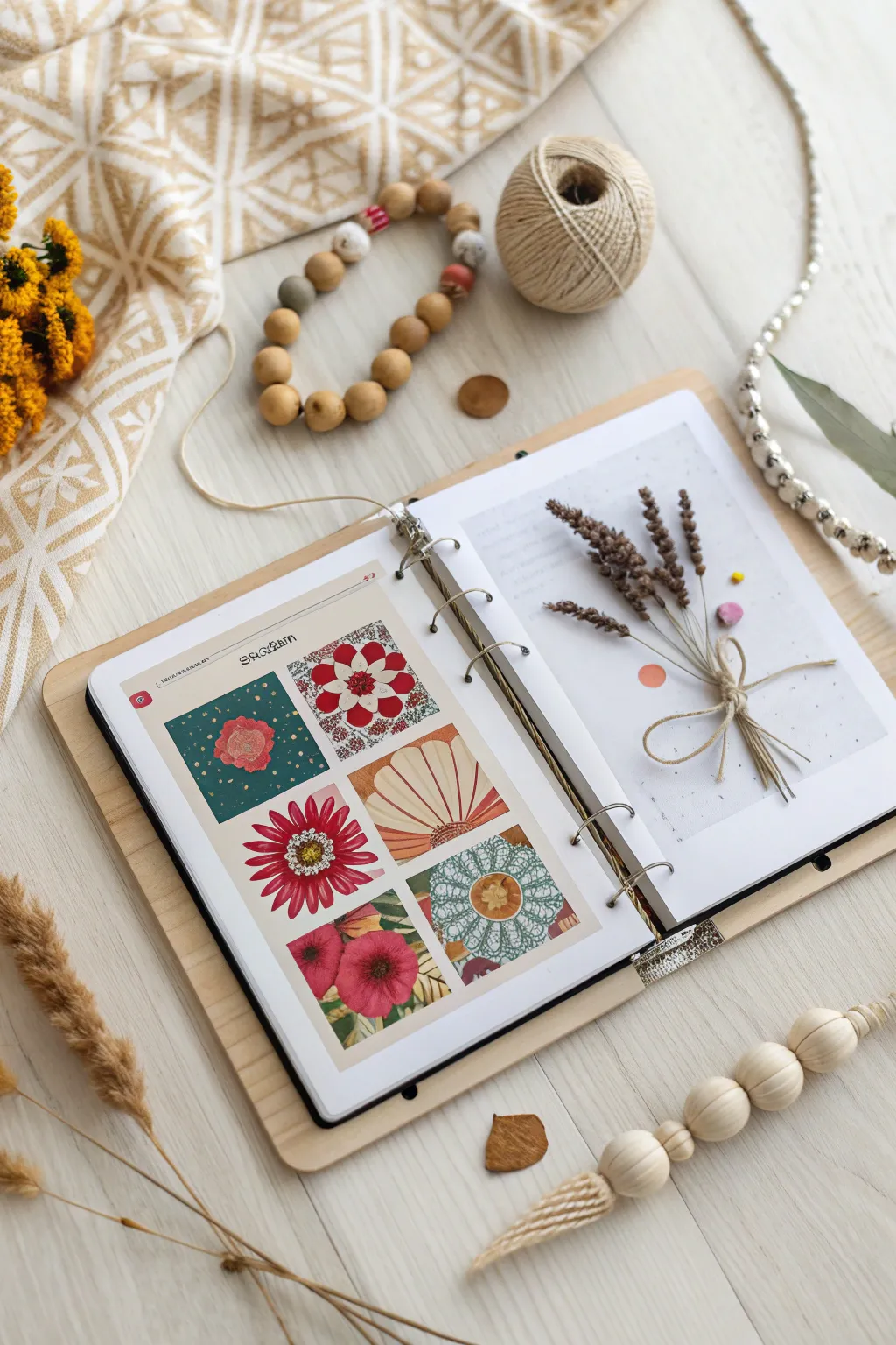 Blend the digital with the tangible: A hybrid scrapbook approach that captures creativity and elegance.