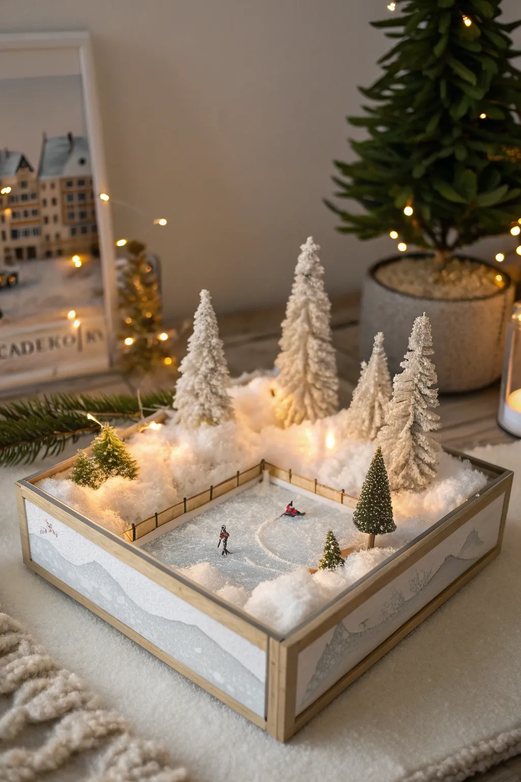 Step into a serene Winter Wonderland with this enchanting diorama box, where simplicity meets artistry.