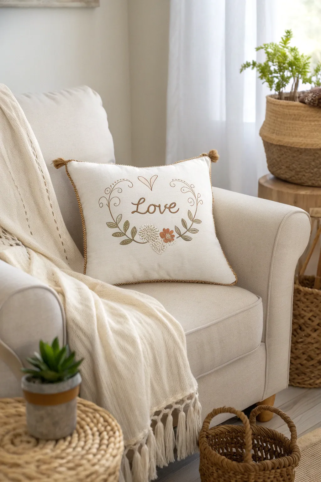 Cozy up with a handcrafted love pillow—a daily reminder of your affection.