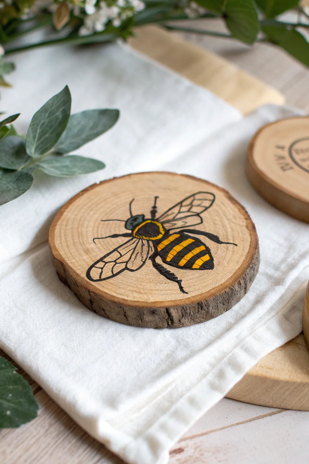 Add a buzz to your table with these handcrafted bee-themed coasters!