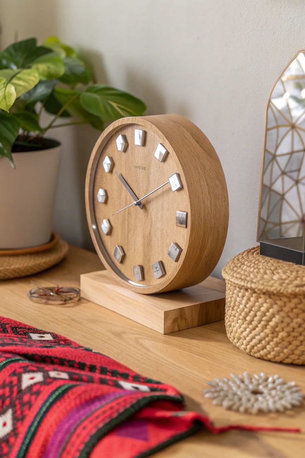 Transform time with a touch of glamour: DIY mirror clock art for a stylish kitchen upgrade.