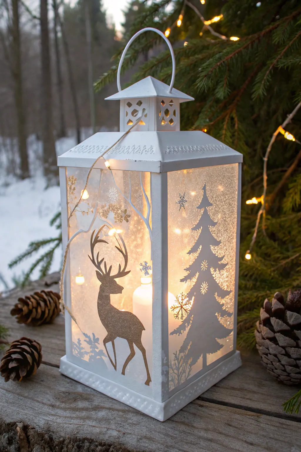 Illuminate your winter nights with a touch of woodland magic: a DIY stag lantern that captures the essence of the season's elegance.