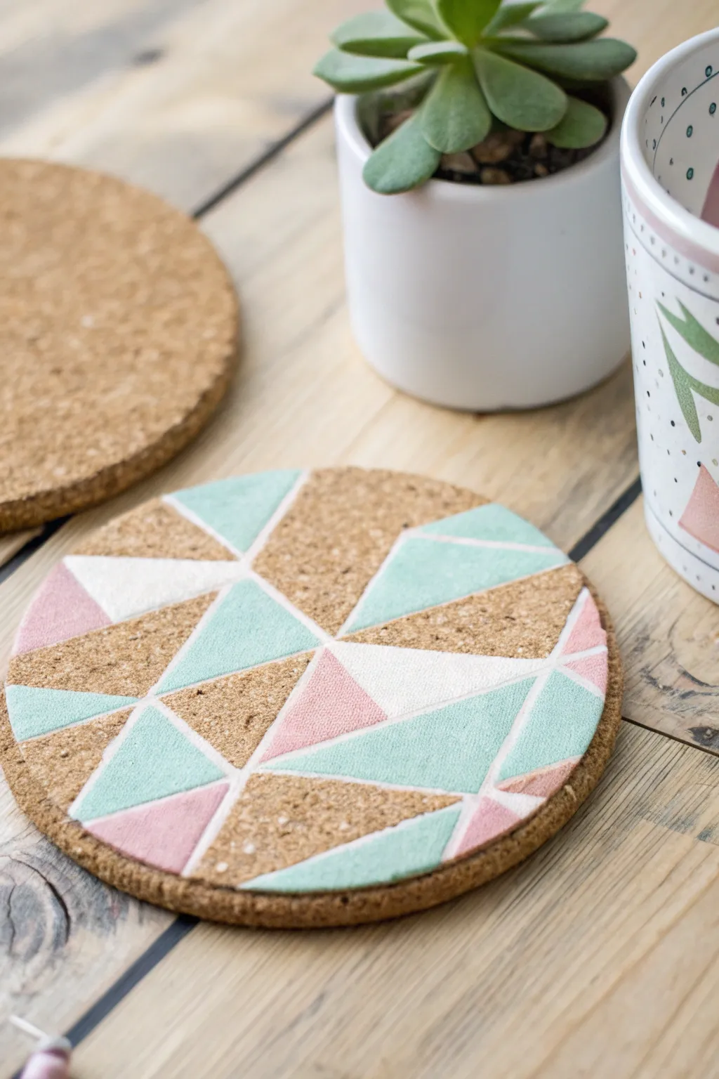 Elevate your coffee table with personalized, handcrafted coasters that blend Scandinavian minimalism with a Boho twist.