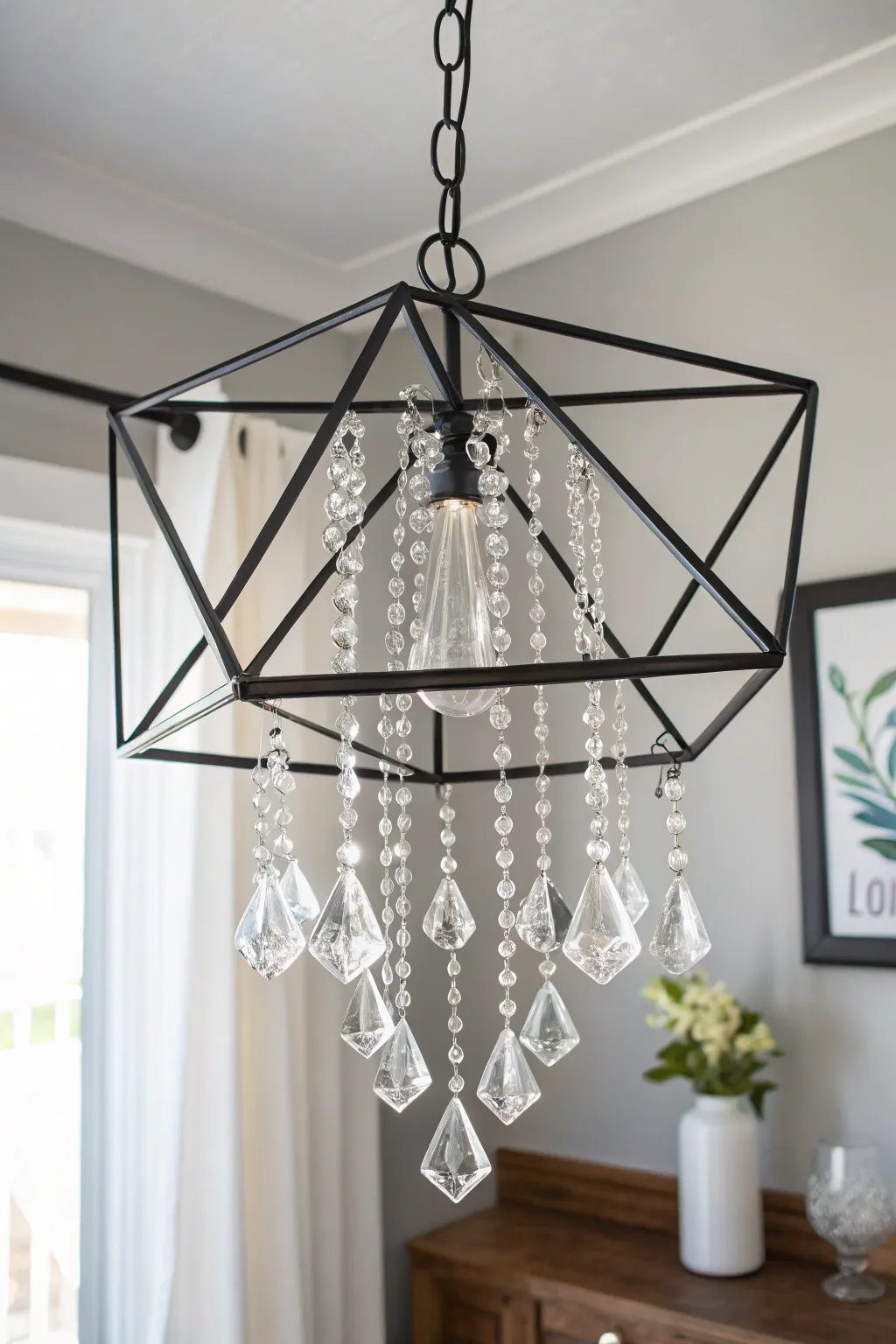 Illuminate your space with geometric elegance and the natural beauty of crystals.