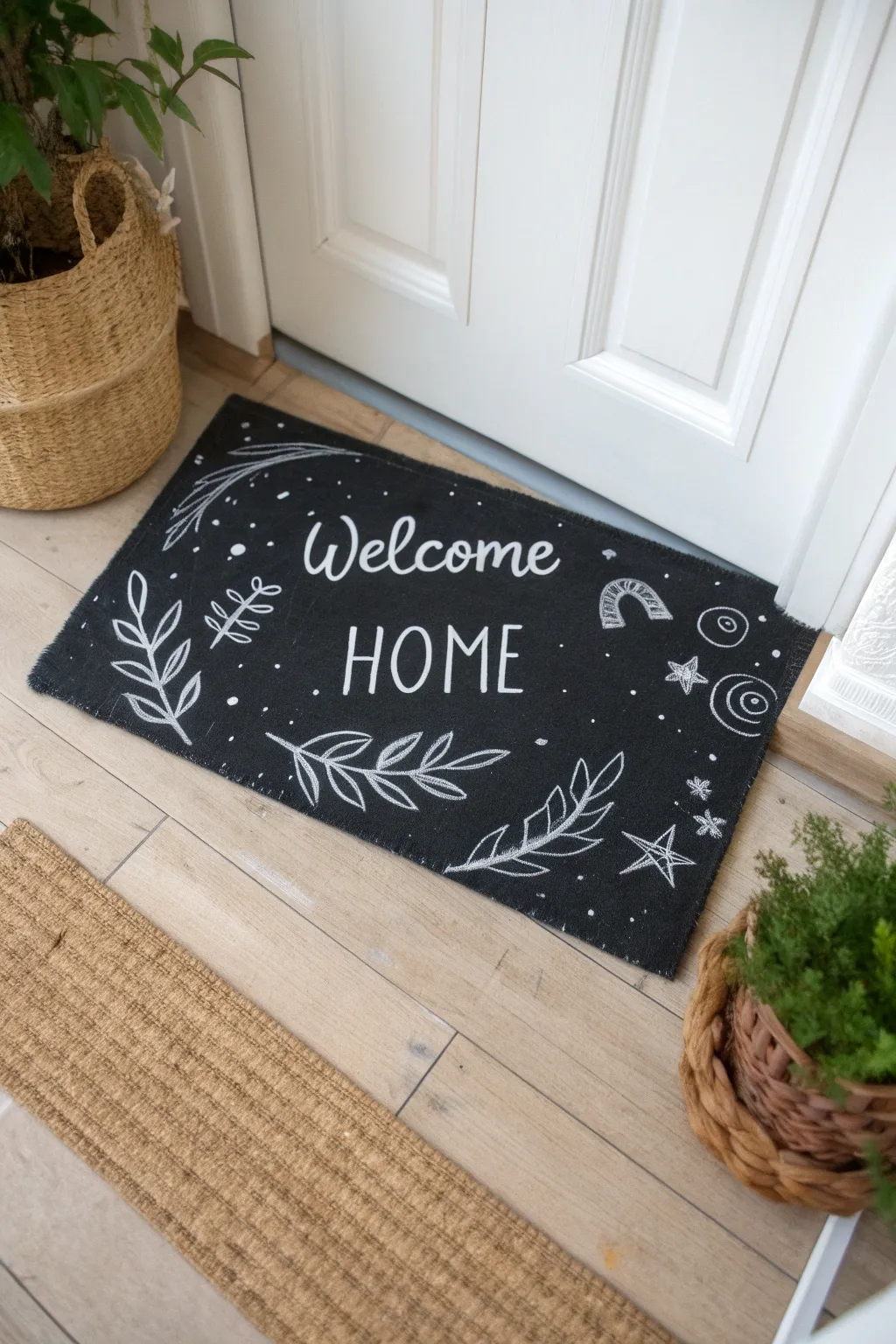 Welcome your guests with creativity! This chalkboard doormat is perfect for adding a personal touch to every visit.