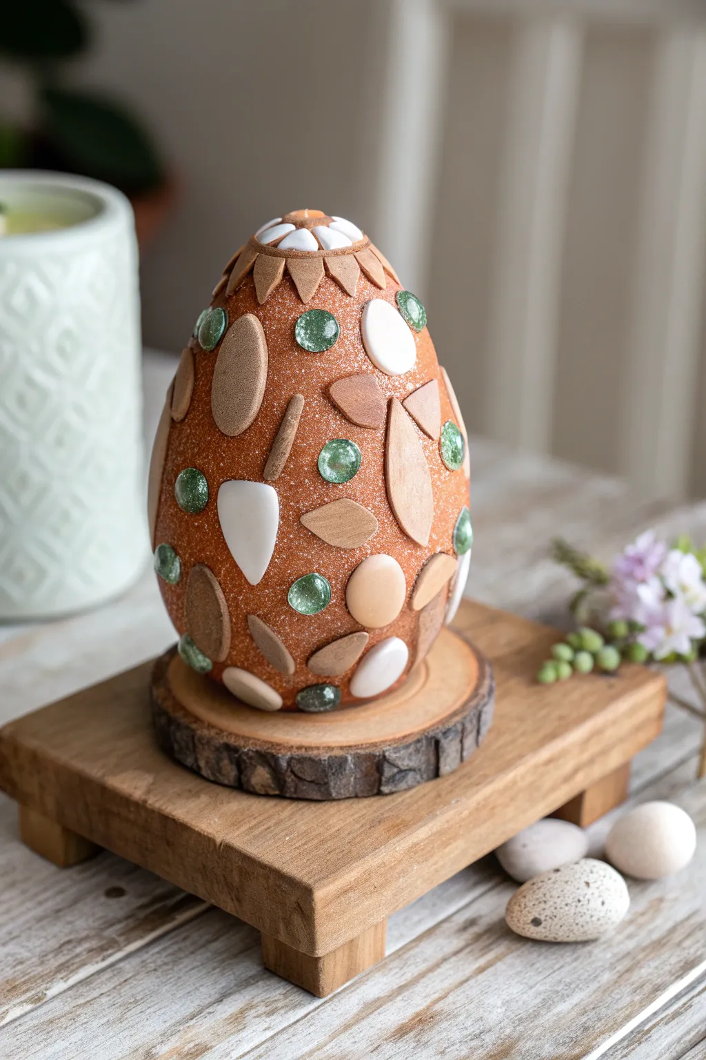 Embrace the mystique of nature with this enchanting DIY dragon egg, where beach glass meets fantasy.