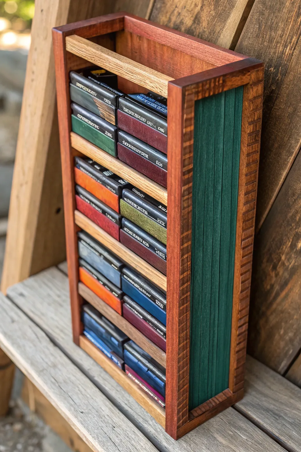 Elevate your DVD collection with a stunning, handcrafted color-coded organizer.