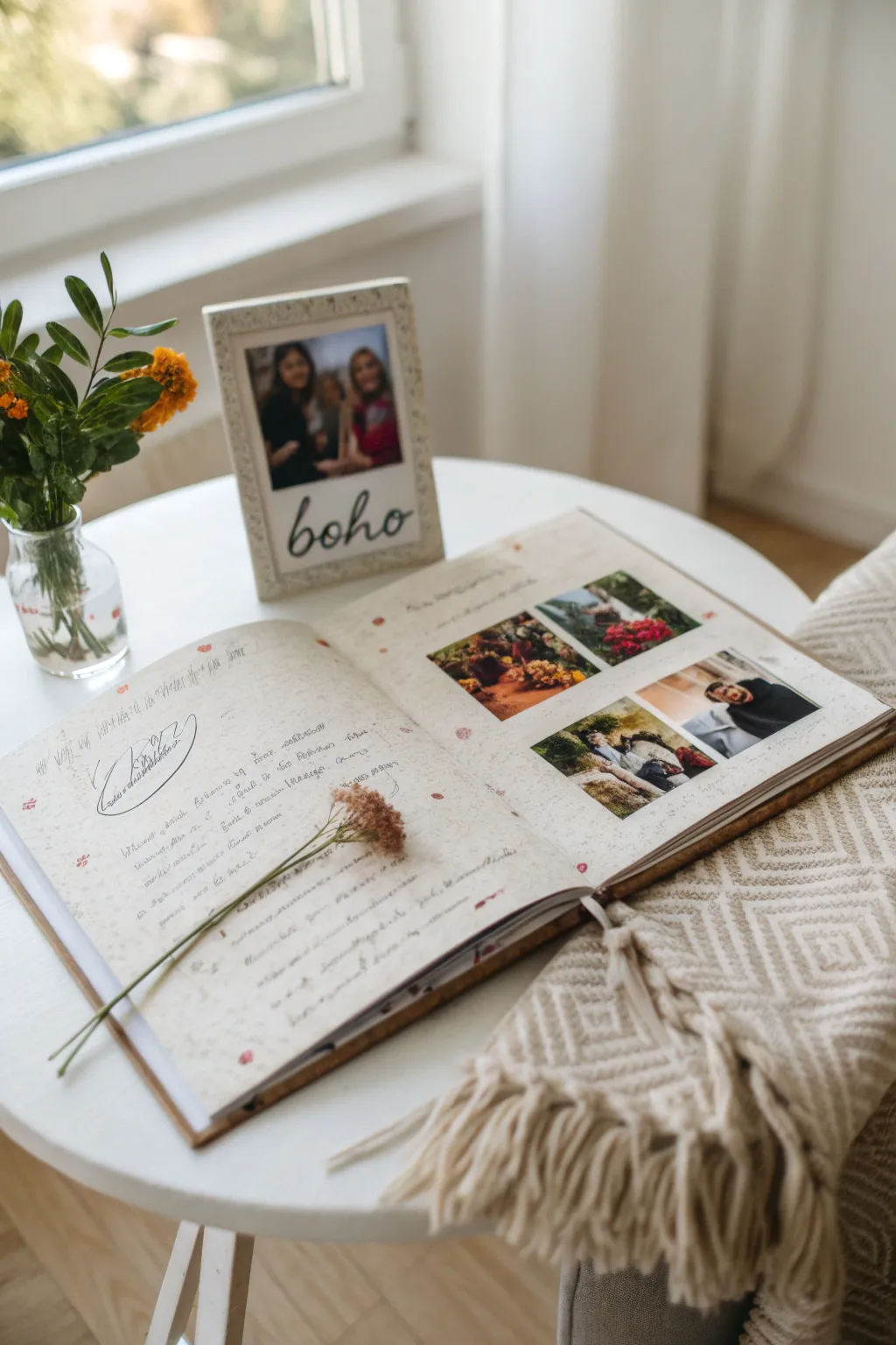 Capture your shared adventures in a handcrafted memory scrapbook, a timeless gift filled with love and cherished memories.