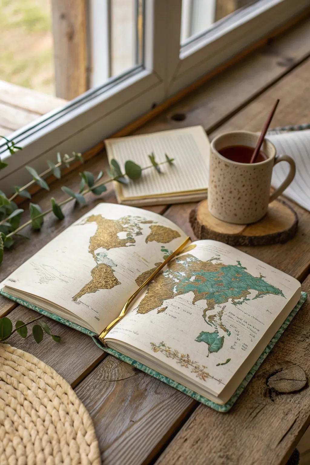 Embrace wanderlust with a map-themed travel notebook—your perfect companion for jotting down dreams and adventures. #DIYGradGift #TravelInspiration