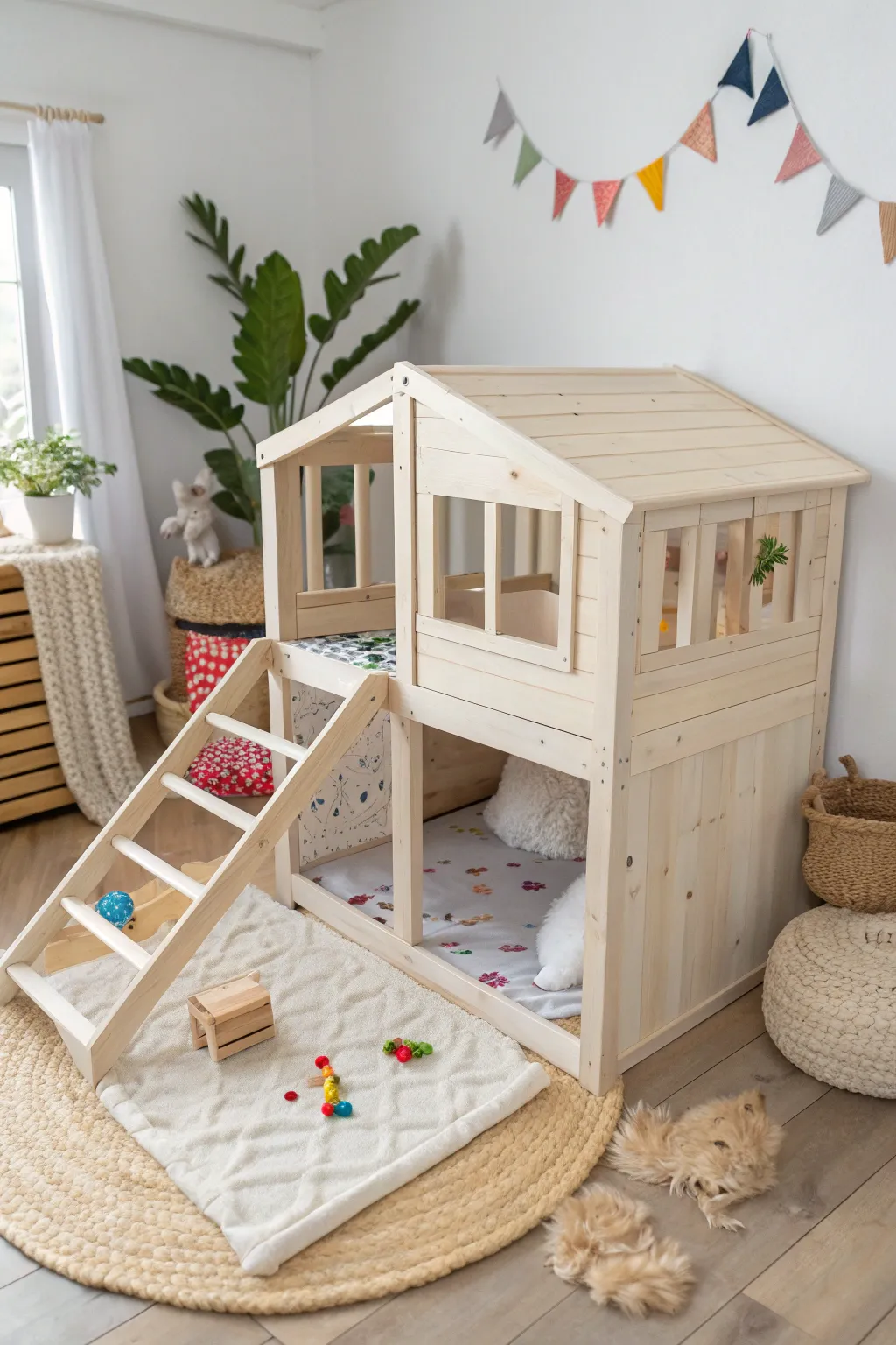 Transform your space with a touch of creativity: A repurposed playhouse becomes a chic guinea pig haven!