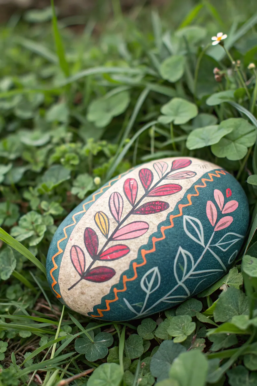 Add a touch of whimsy to your garden with DIY painted stone markers. 🎨🌿 #GardenCrafts #ScandiBoho