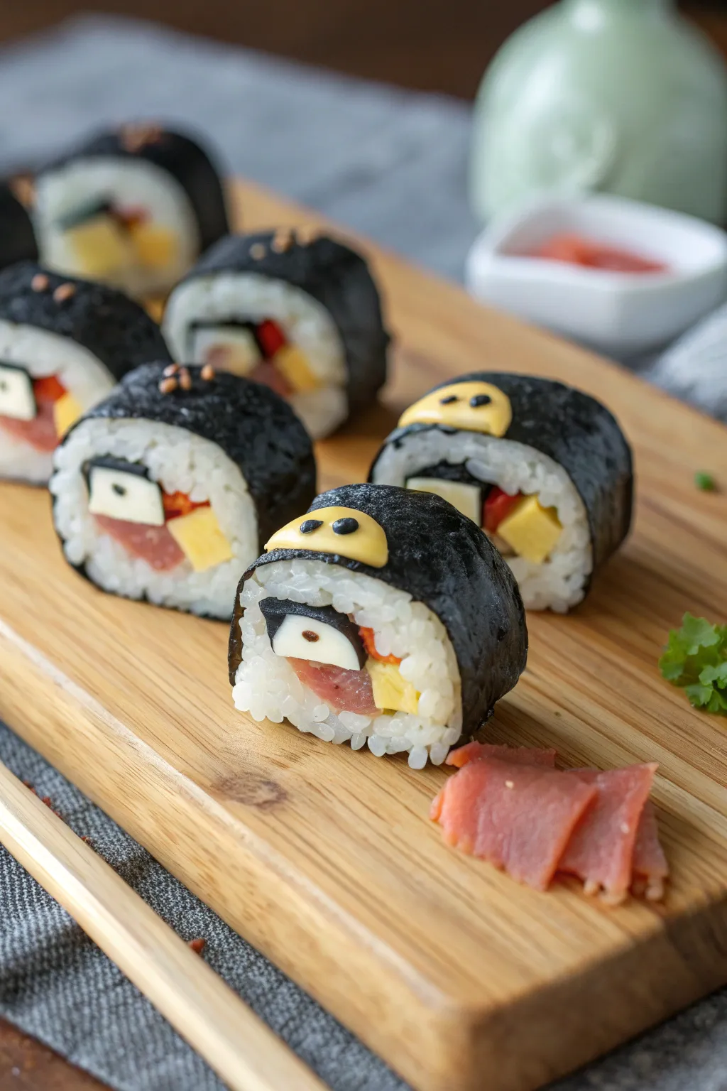 Unleash your inner ninja with these cleverly crafted sushi rolls!