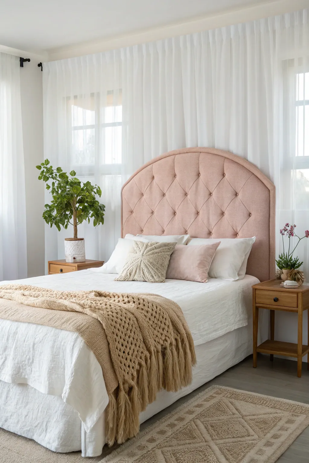Transform your bedroom with a DIY fabric-covered headboard—simple elegance meets cozy comfort.