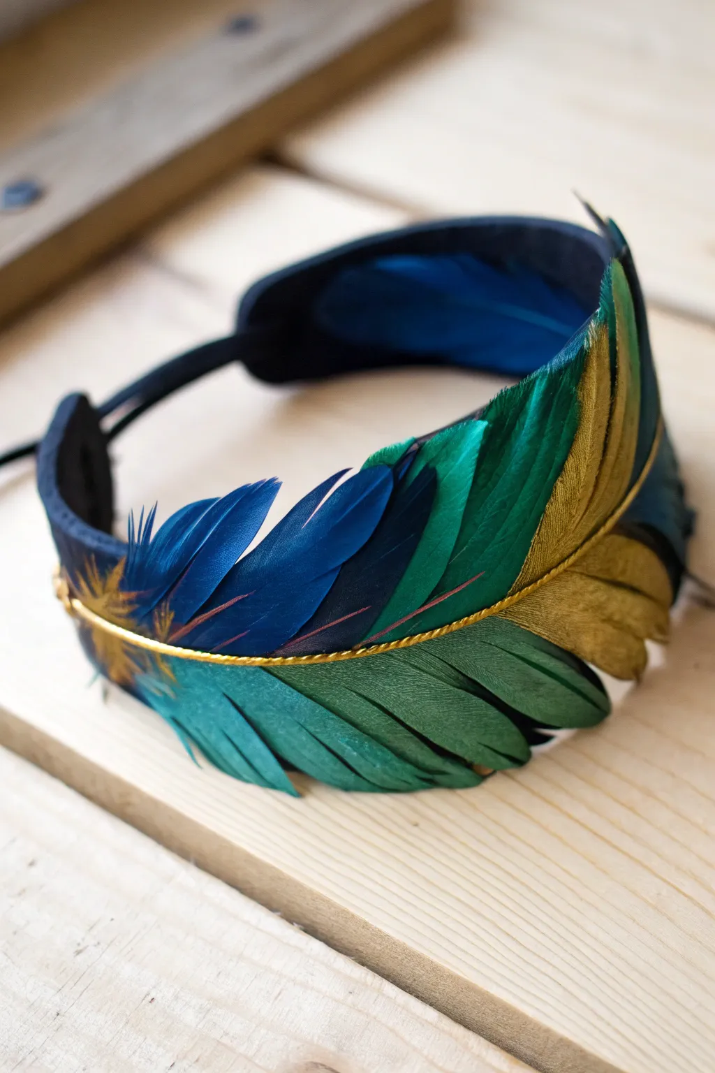 Add a touch of flair to your Rio Carnival look with these stunning feathered wrist cuffs!