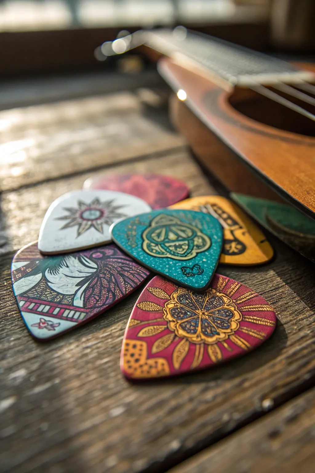 Transform old plastic cards into personalized guitar picks for a unique touch to your rockstar costume!