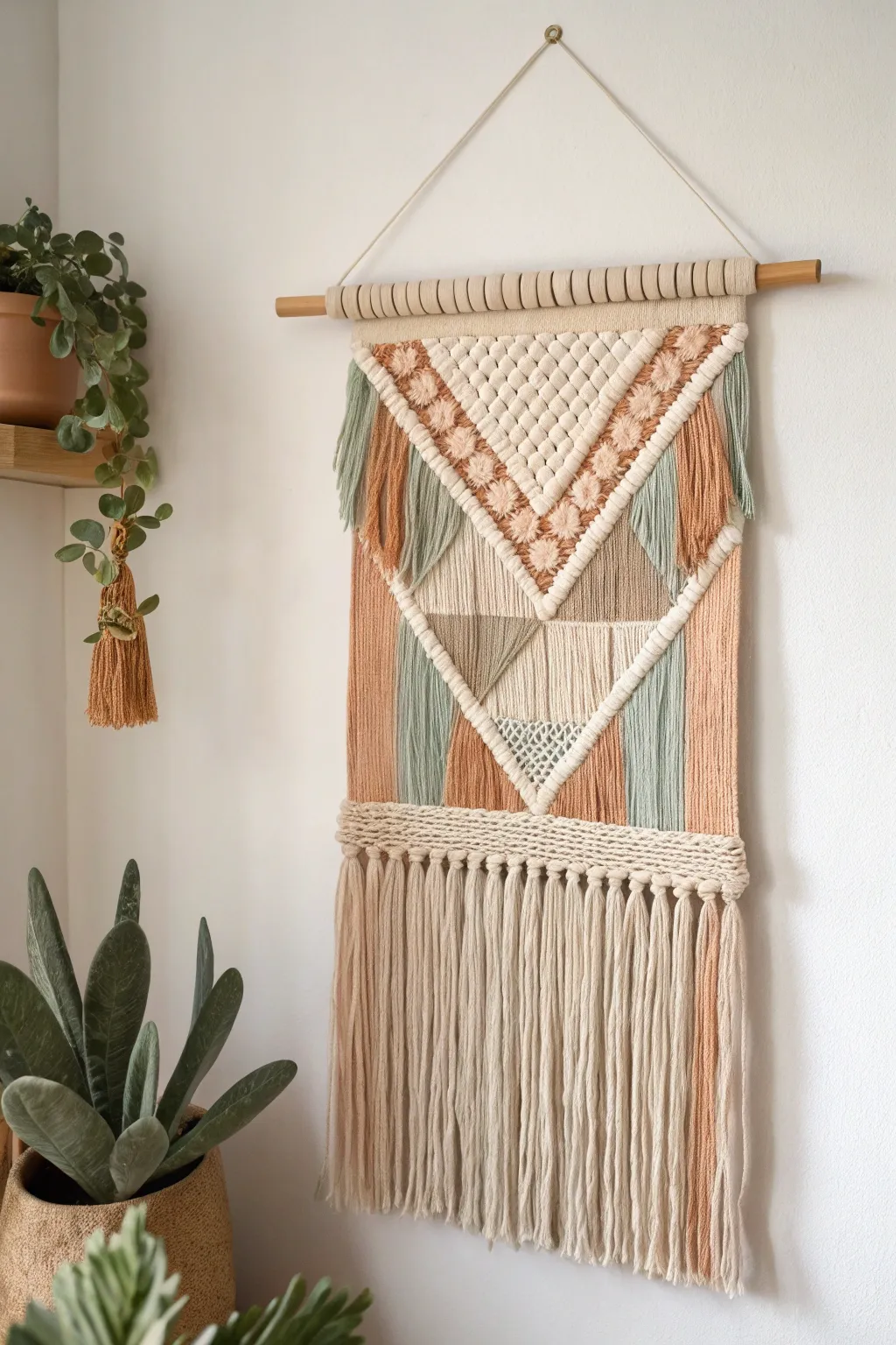 Elevate your space with handcrafted warmth: DIY tapestry elegance.