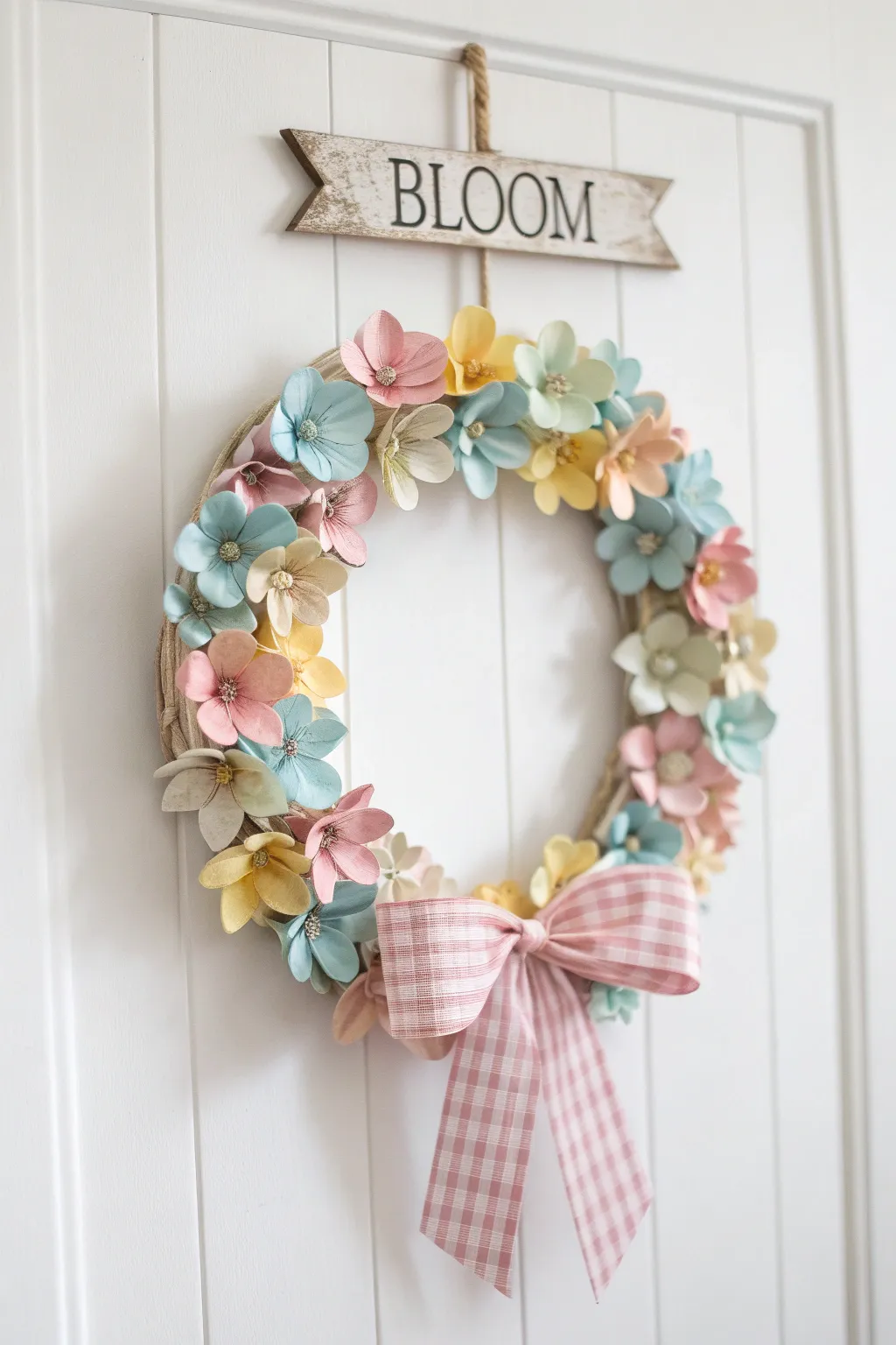 Transform egg cartons into a stunning floral wreath for your home!