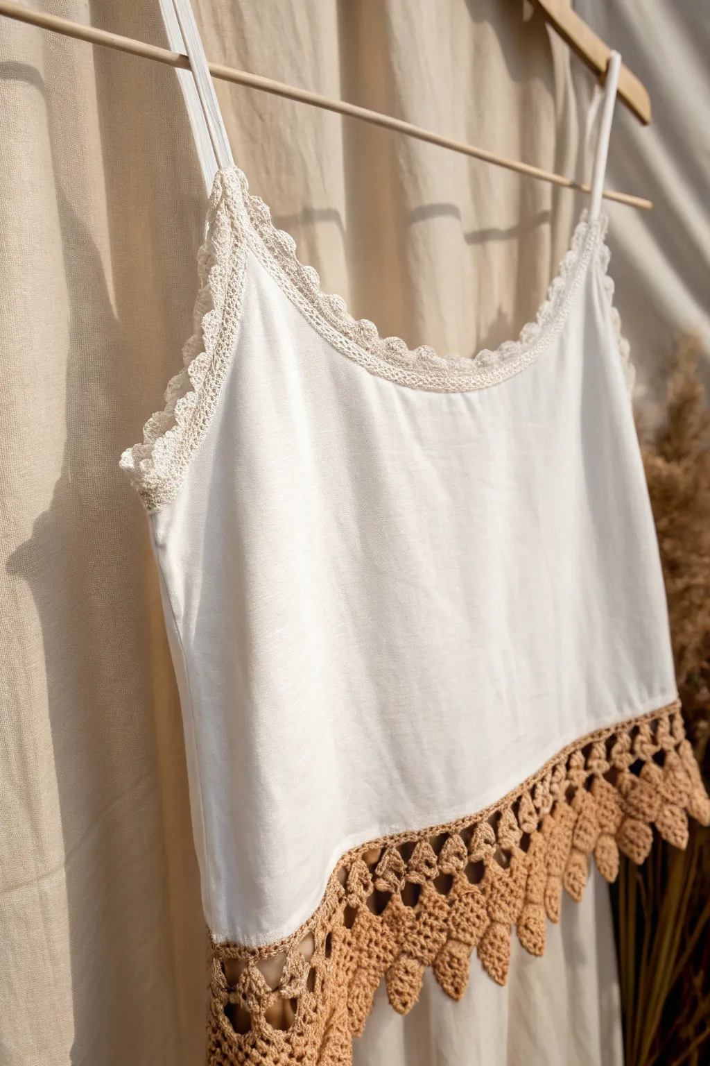 Transform your basics with a touch of boho elegance: Discover the art of crochet edging.