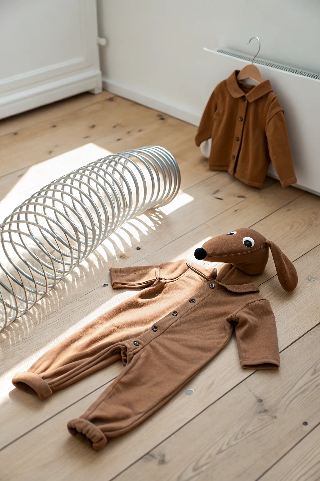 Unleash your child's playful spirit with this charming DIY Slinky Dog costume!
