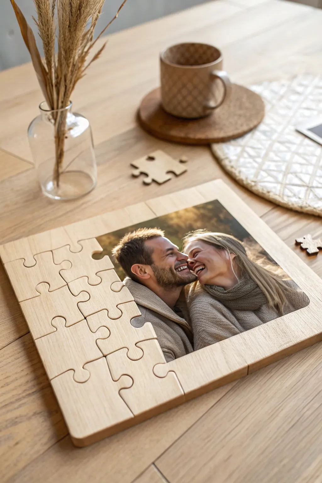 Piece together your love story with a personalized puzzle gift.