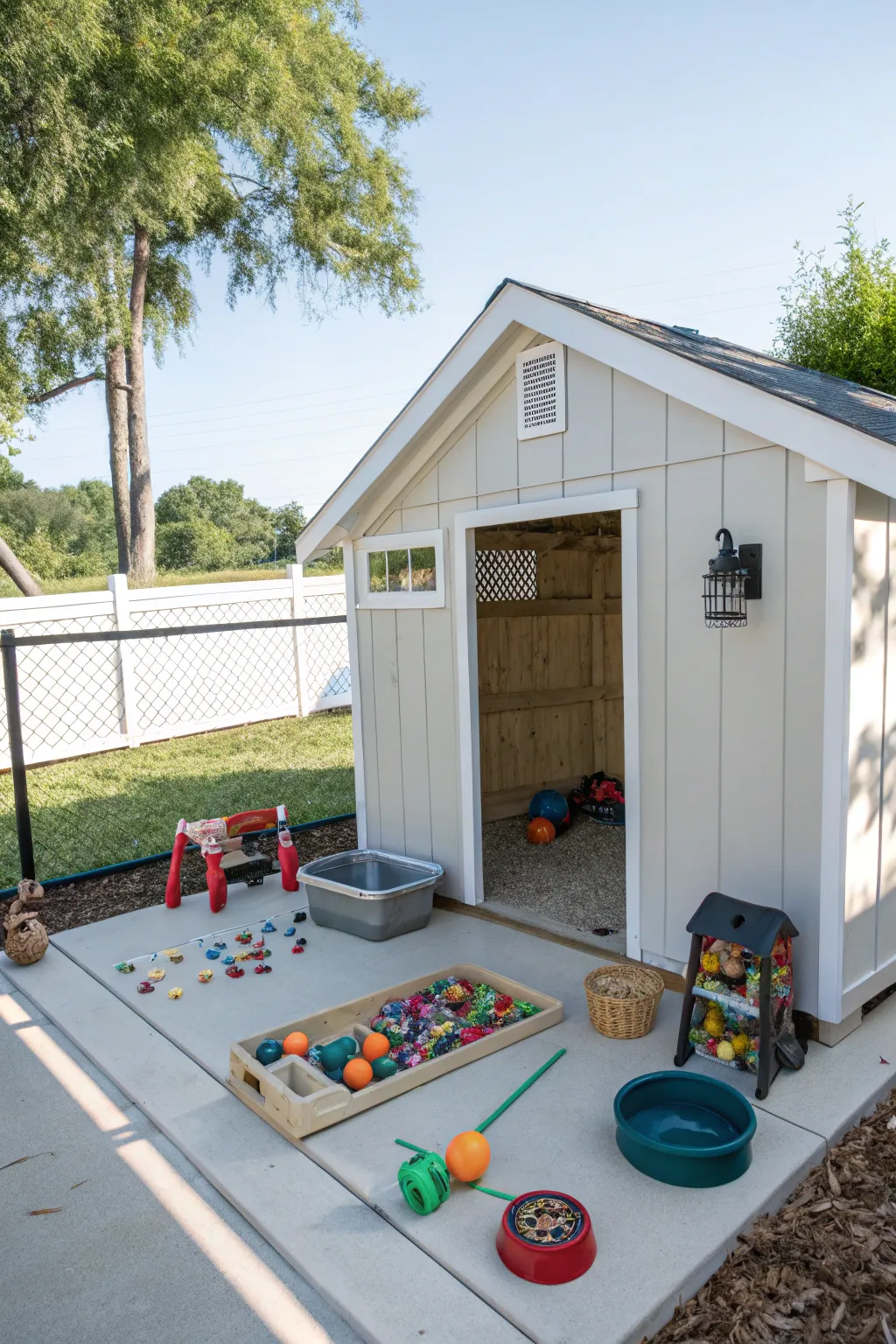 An engaging toy station makes playtime exciting and enriching.
