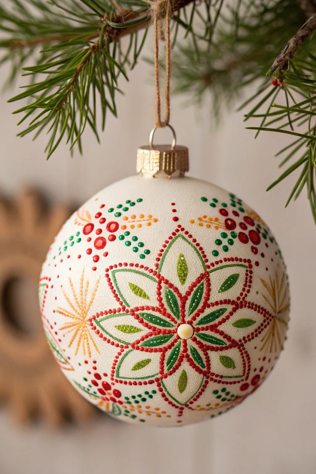 Add a touch of handmade magic to your holiday decor with dot-painted ornaments!