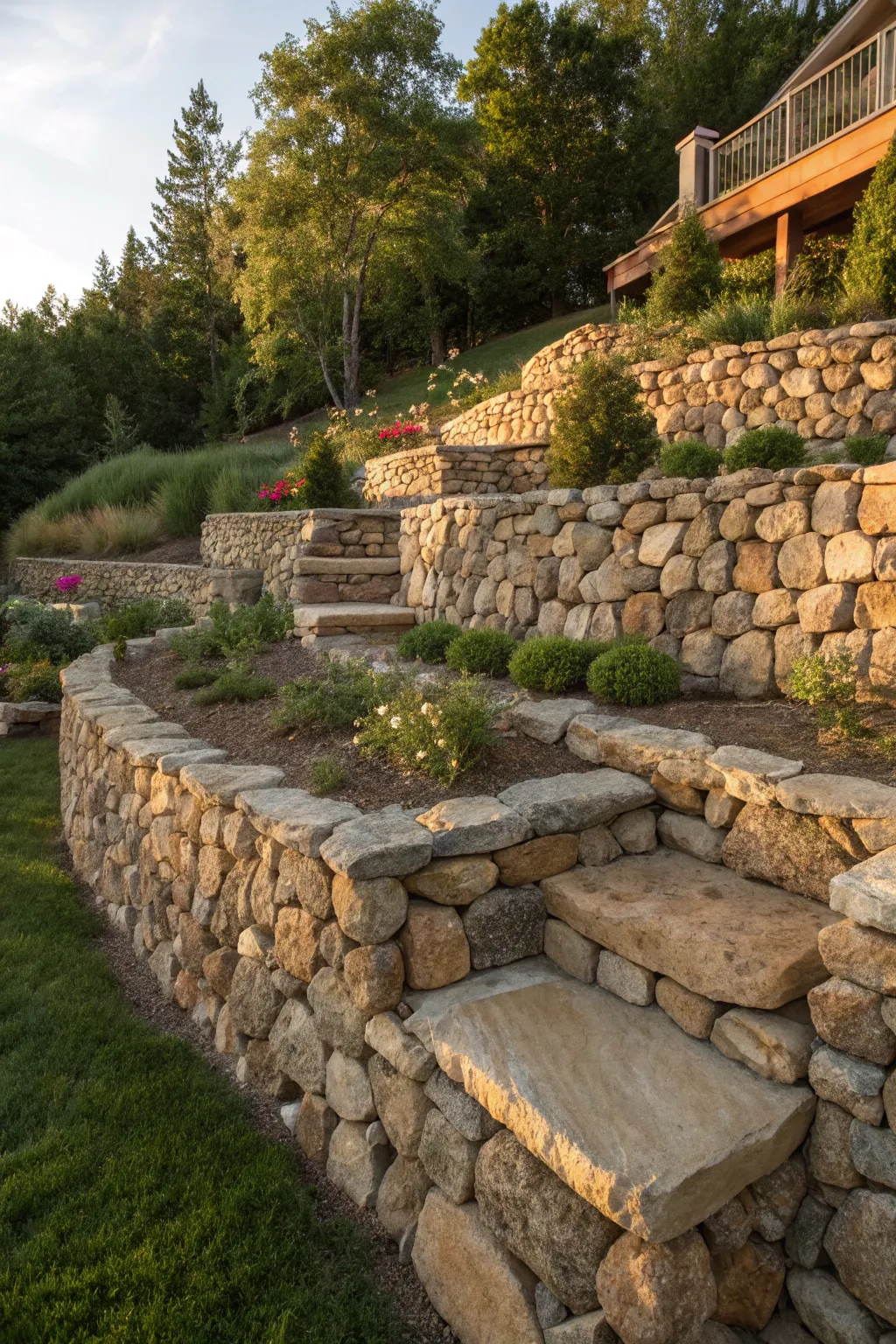 Elevate your garden with dynamic stonework: Craftsmanship that defines your landscape.