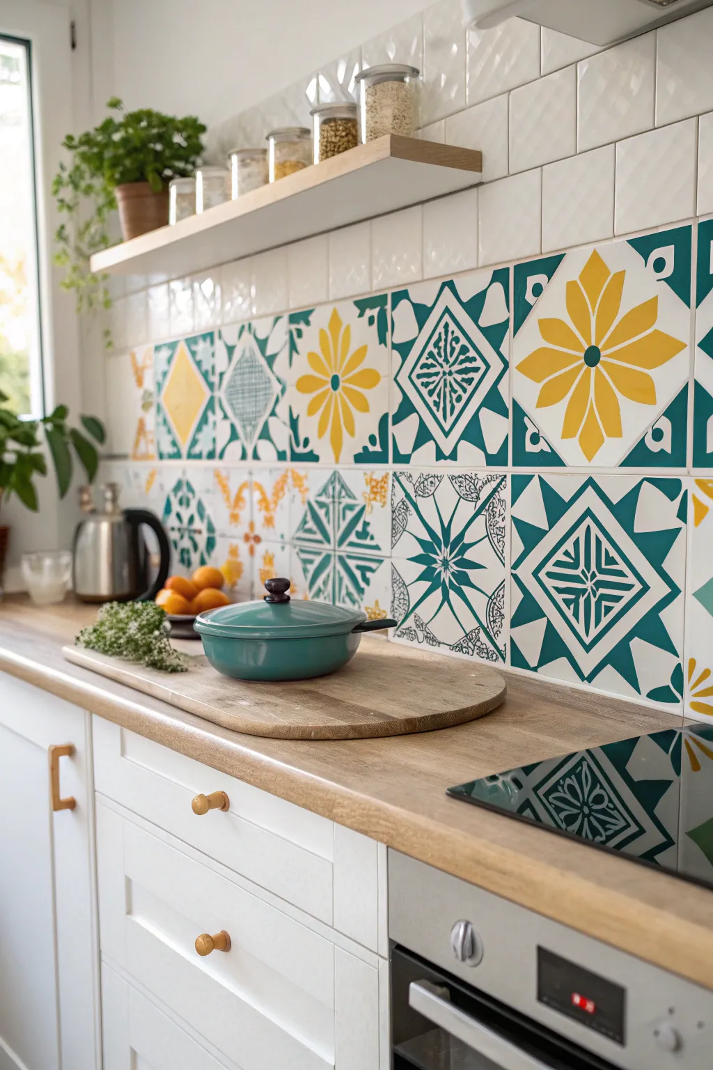 Transform your kitchen with bold vinyl decals for a stylish, temporary update that combines minimalist elegance with boho charm.