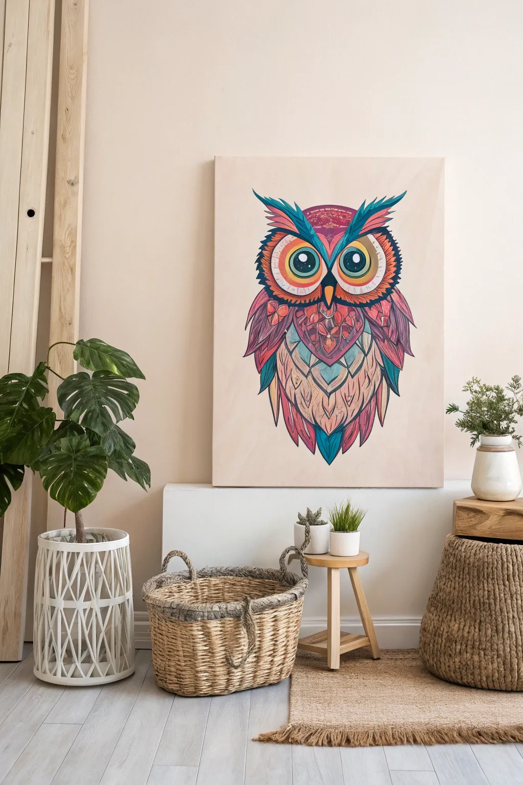 Embrace the mystical charm of animal spirits with a touch of psychedelic flair.