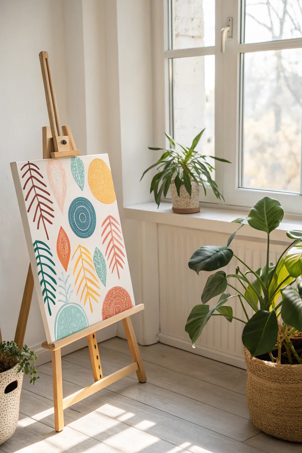 Express your creativity with vibrant, freehand patterns that breathe life into minimalist spaces.