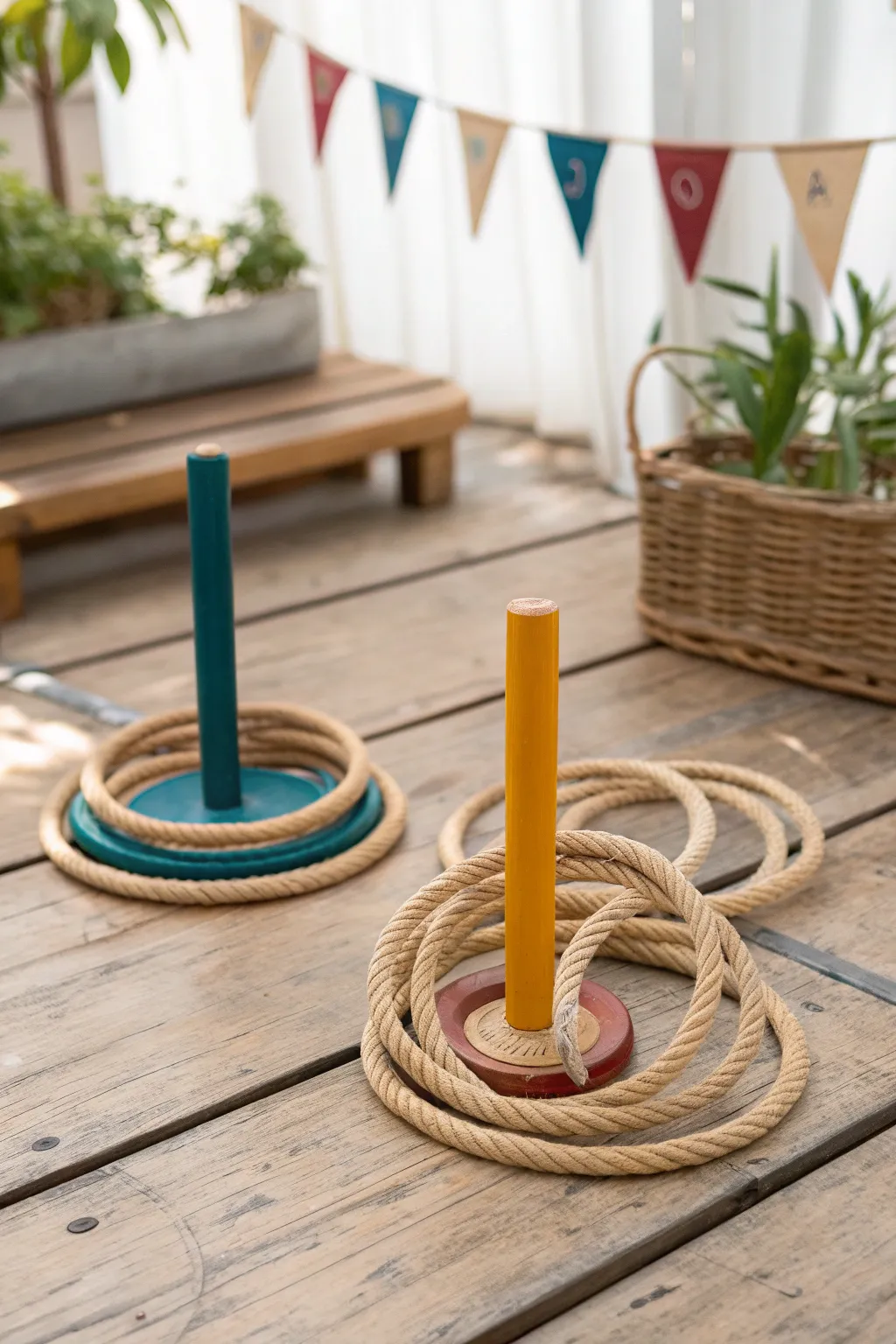 Bring the carnival magic home with a chic and simple ring toss game. 🎪✨ #CarnivalExtravaganza #MinimalistBoho