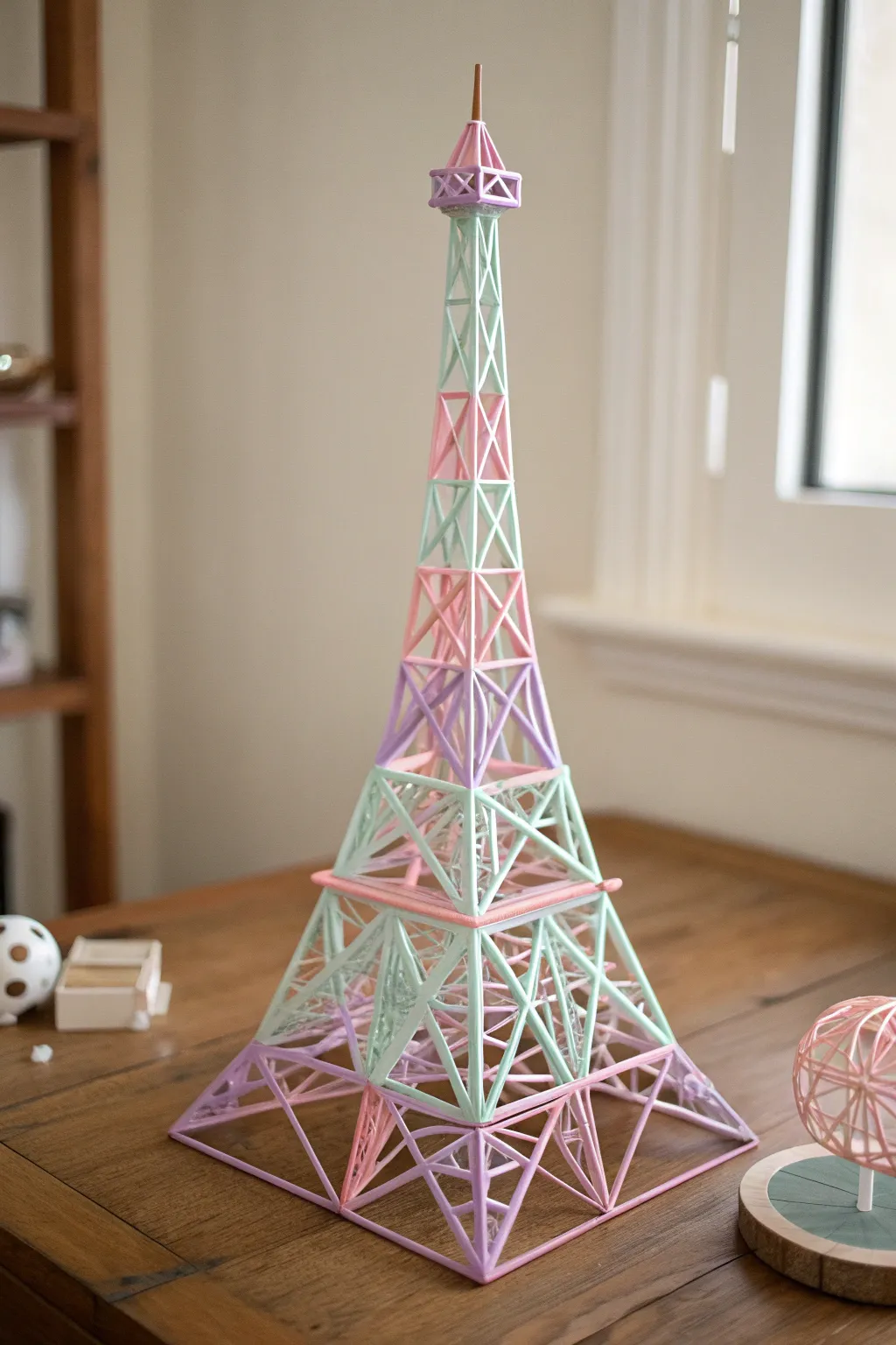 Elevate your crafting game with this charming straw and pipe cleaner Eiffel Tower—where simplicity meets playful elegance.