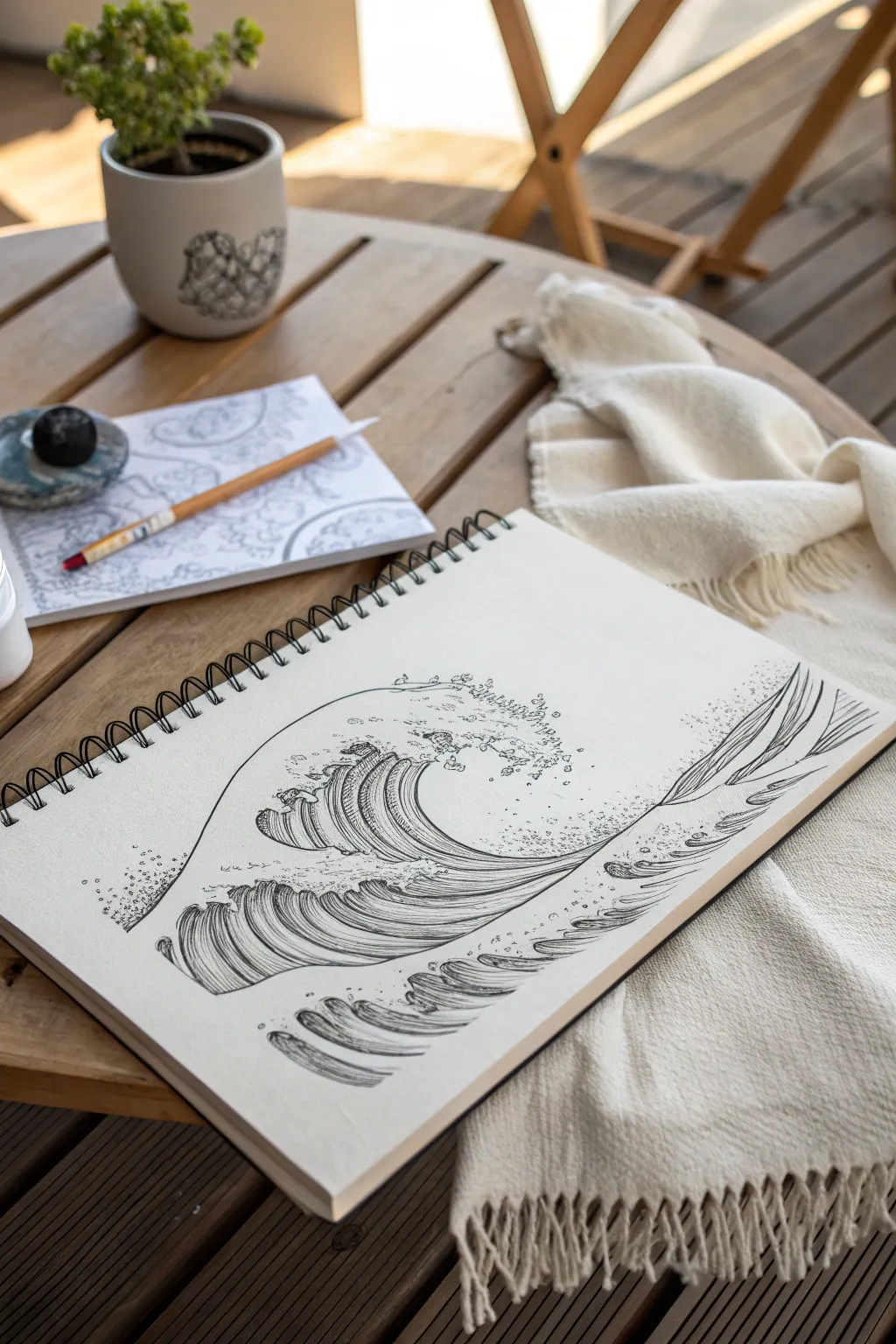 Capturing the Elegance of Motion: A Minimalist's Dream in Flowing Ink.