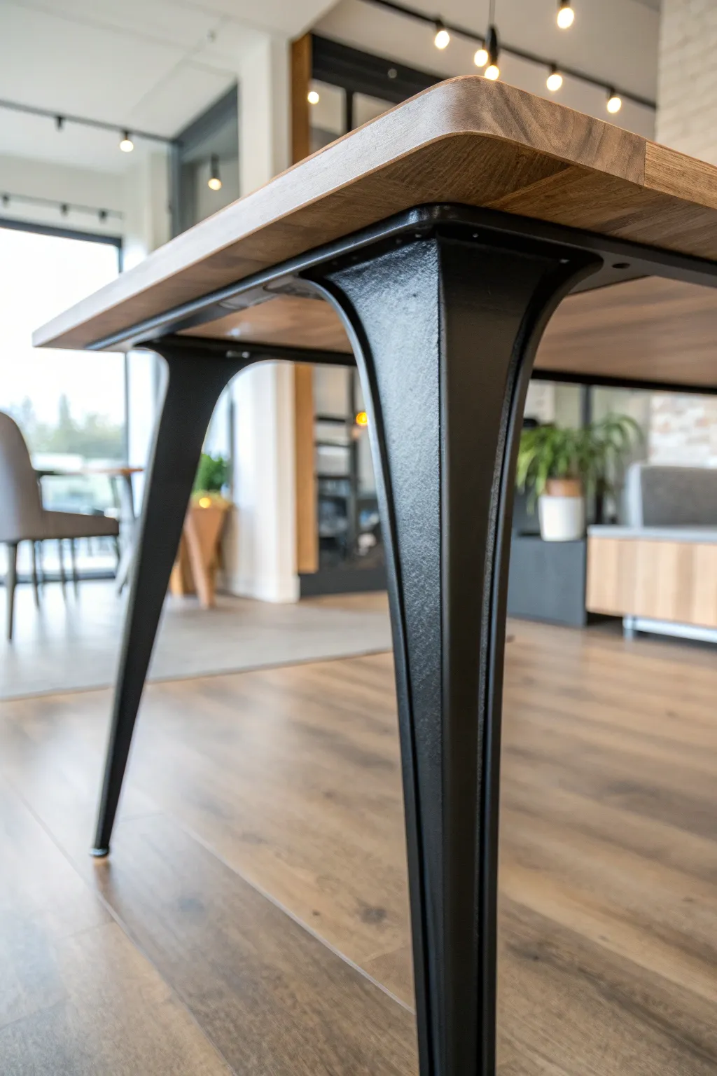 Sophisticated Simplicity: A Minimalist Fusion of Black Metal and Clear Epoxy.