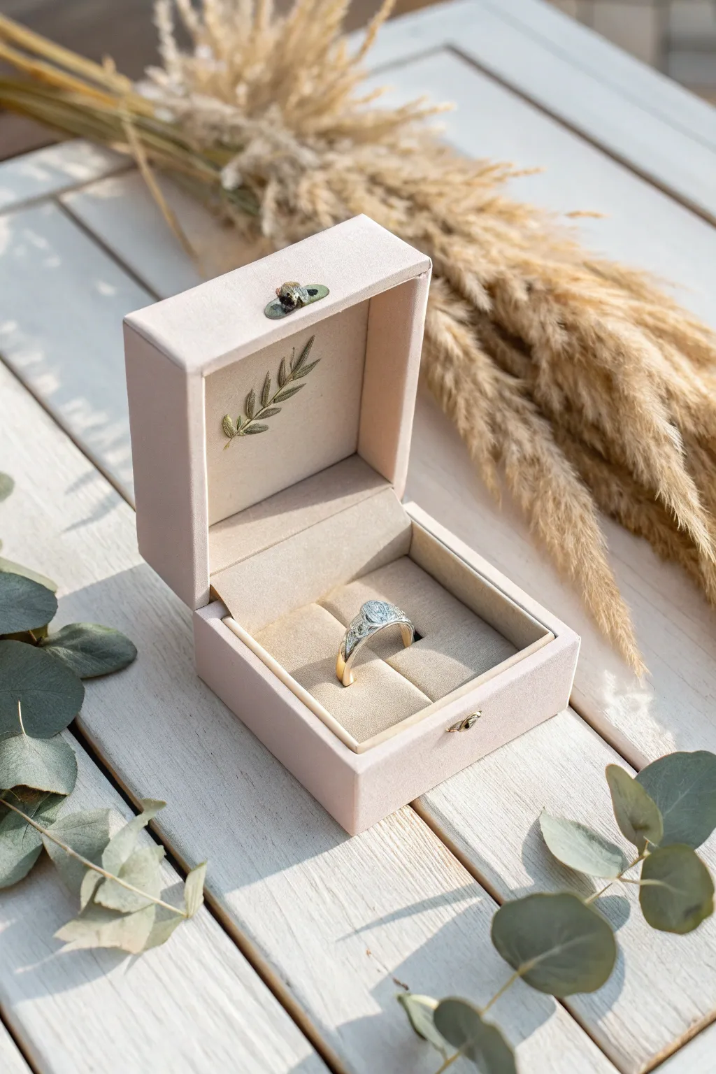 A romantic surprise in a minimalist explosion box—perfect for a unique and intimate proposal.