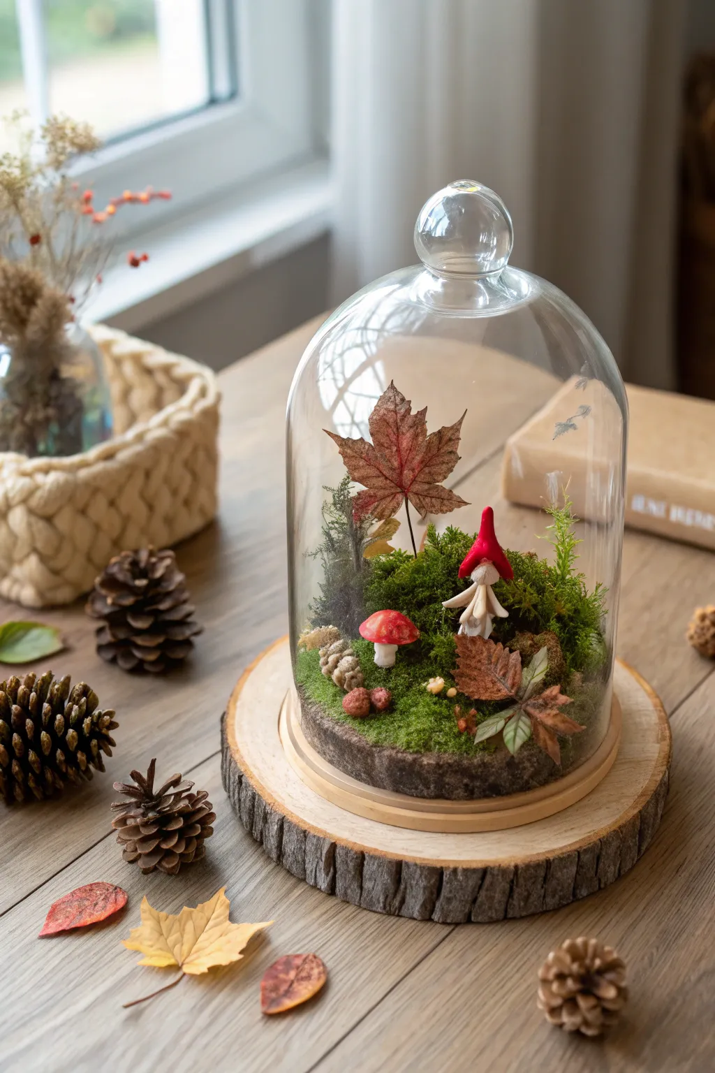 Embrace the magic of autumn with a seasonal fairy garden terrarium—where simplicity meets enchantment.