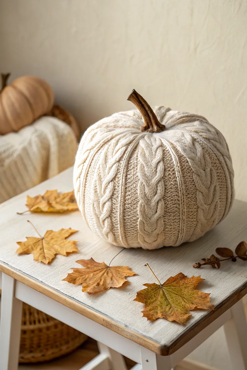 Cozy up your fall decor with these charming upcycled sweater pumpkins!