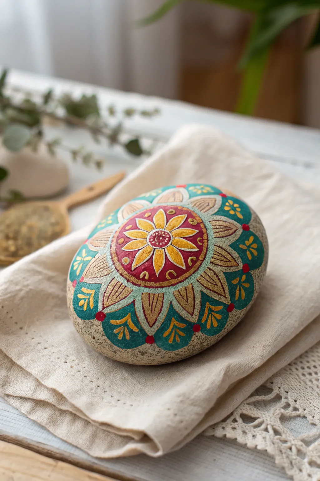 Add a touch of whimsy and artistry to your home with beautifully painted rocks, perfect for garden decor or as unique paperweights.