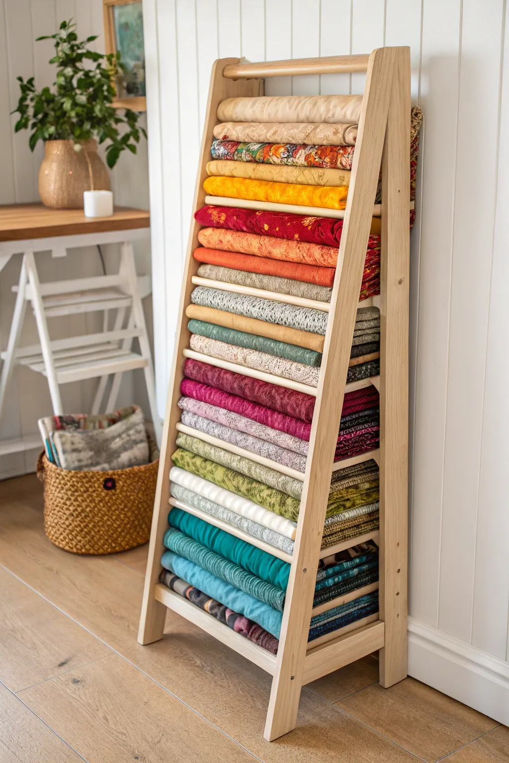 Transform your old CD rack into a vibrant fabric haven—where retro vibes meet modern minimalist charm!