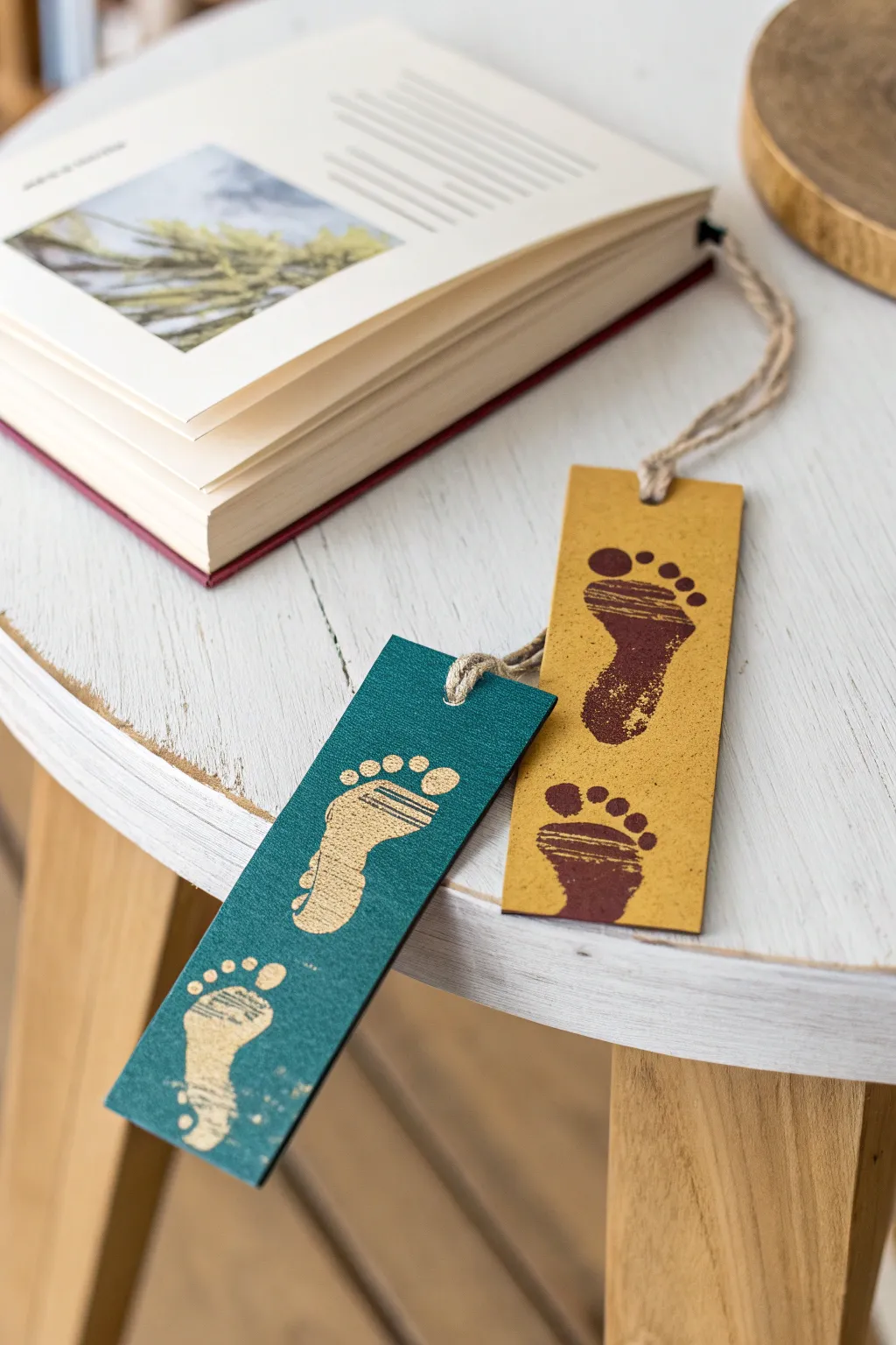 Step into Dad's heart with a footprint bookmark, a perfect blend of simplicity and sentiment.