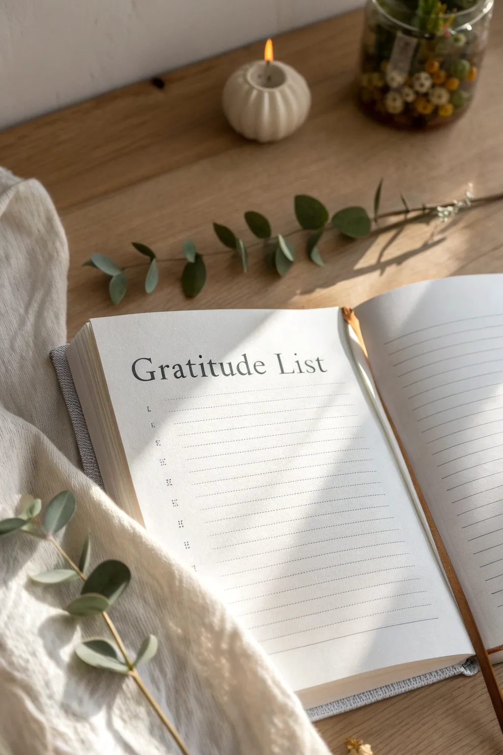 Start your journaling journey with gratitude and simplicity. 🌿✨ #GratitudeList #MinimalistJournaling