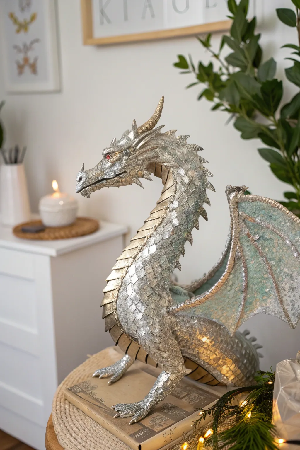 Unleash your creativity with foil and wire: Craft mythical creatures that sparkle with magic and elegance.