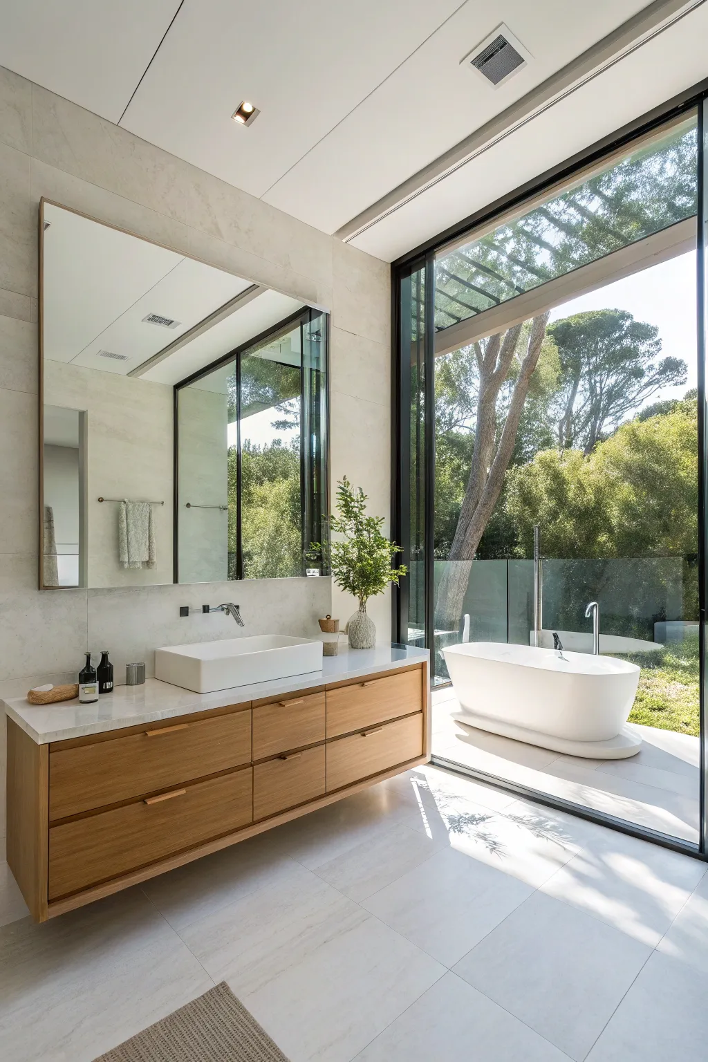 Corner mirrors offer a clever use of space, enhancing light and depth.