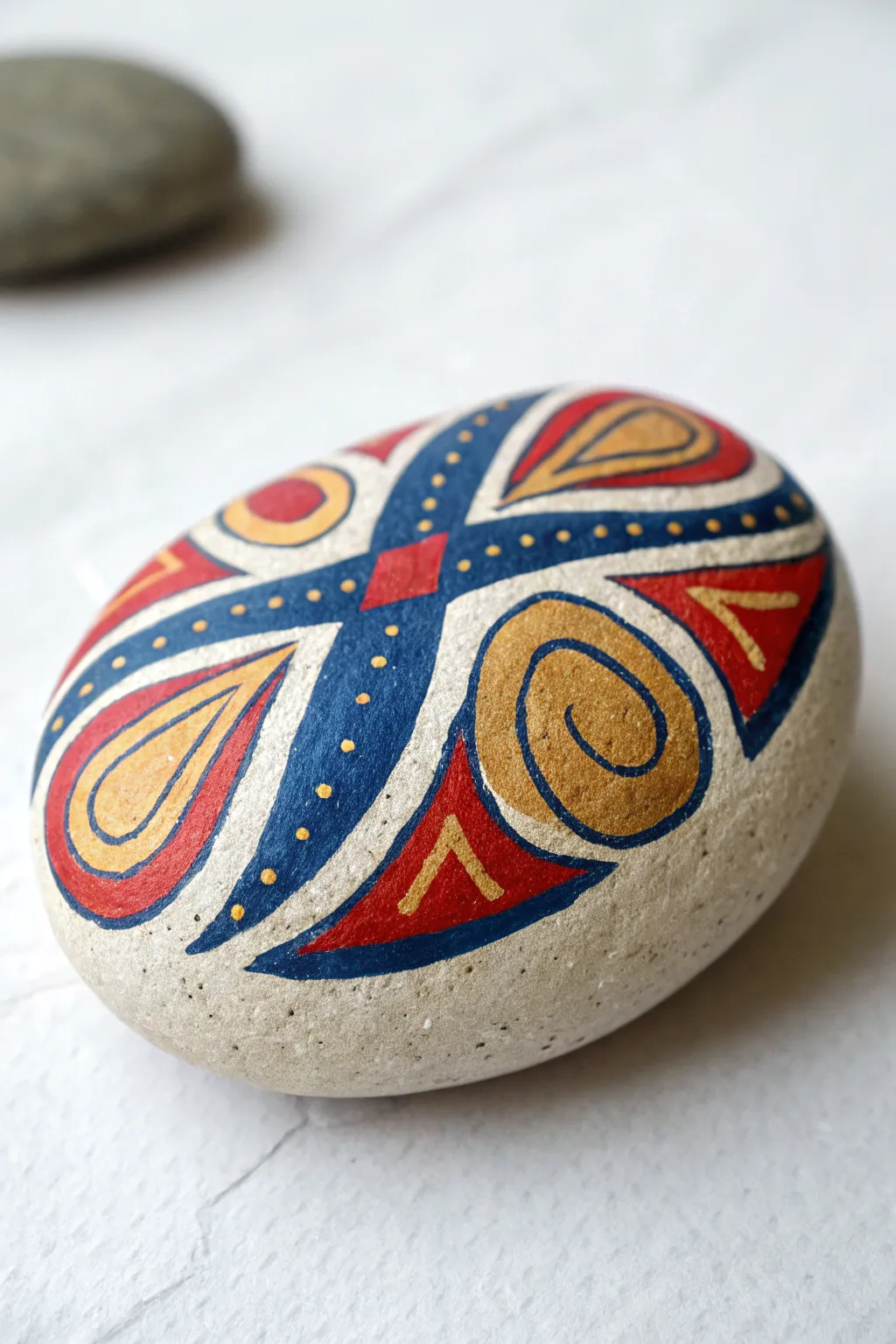 Unleash your creativity with abstract art on stone – where simplicity meets vibrant expression.