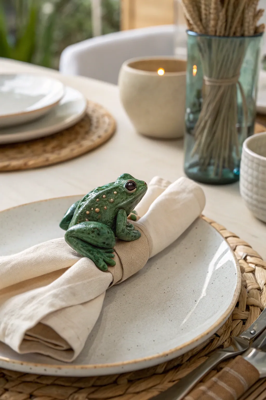 Add a whimsical touch to your table setting with these charming frog napkin rings!