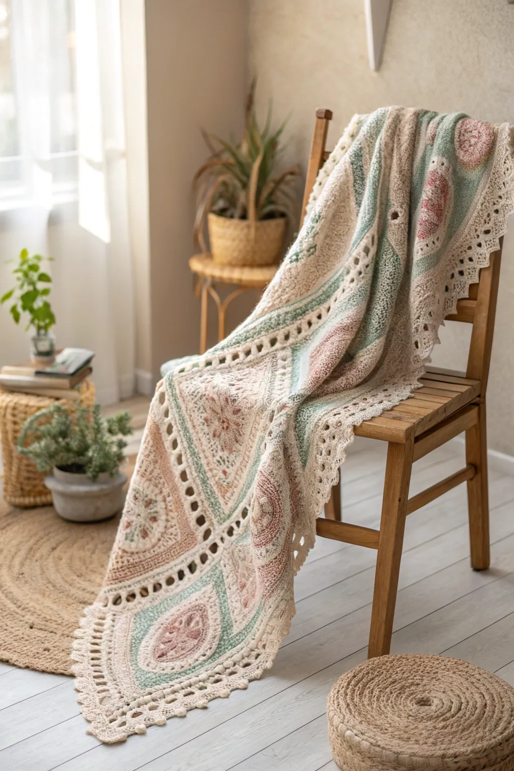 Wrap yourself in the warmth and elegance of a dreamy crochet shawl, a perfect blend of style and comfort.