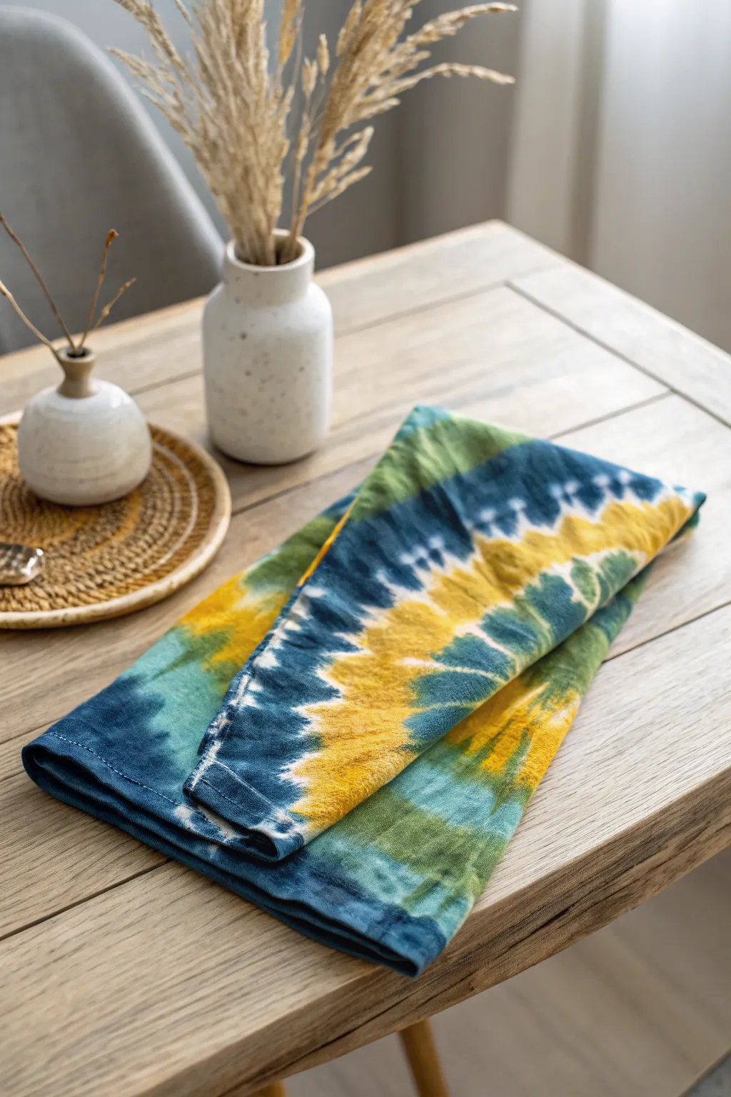Add a splash of color to your dining experience with eco-friendly tie-dye napkins. 🌿🎨 #SustainableStyle